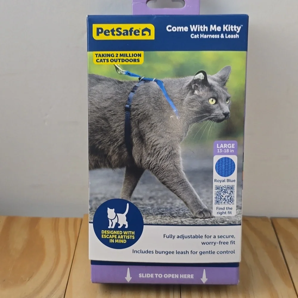 PetSafe Blue Cat Harness & Leash Set Size Large